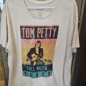 Hybrid Apparel White Tom Petty Graphic Tee